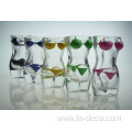 colored bikini woman shape beer glasses